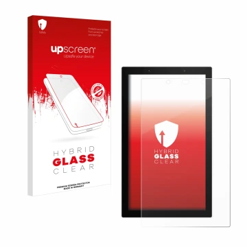 Vorderseite einer Produktverpackung mit dem Markenlogo upscreen. Daneben ist das Gerät SONOFF NSPanel Pro 120 mit dem zugehöri