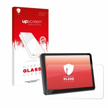 Vorderseite einer Produktverpackung mit dem Markenlogo upscreen. Daneben ist das Gerät Carpuride W712D 7