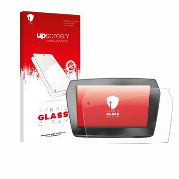 Vorderseite einer Produktverpackung mit dem Markenlogo upscreen. Daneben ist das Gerät Voge 525DSX 2025 mit dem zugehörigen Di