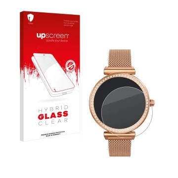 Vorderseite einer Produktverpackung mit dem Markenlogo upscreen. Daneben ist das Gerät NONGAMX Smartwatch 1.27