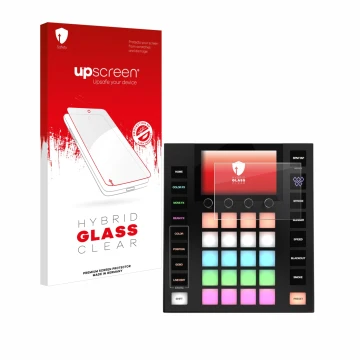 Vorderseite einer Produktverpackung mit dem Markenlogo upscreen. Daneben ist das Gerät Wolfmix W1 MK2 mit dem zugehörigen Disp