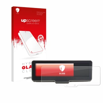 Vorderseite einer Produktverpackung mit dem Markenlogo upscreen. Daneben ist das Gerät KTM 990 Duke R 2025 mit dem zugehörigen