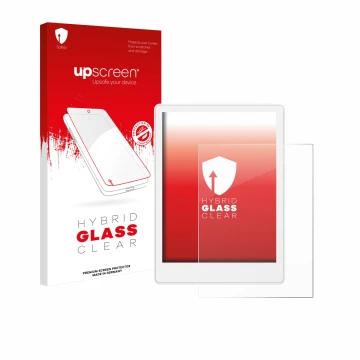 Vorderseite einer Produktverpackung mit dem Markenlogo upscreen. Daneben ist das Gerät Meebook M8 7.8