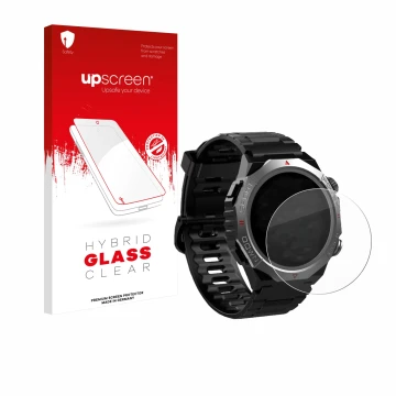 Vorderseite einer Produktverpackung mit dem Markenlogo upscreen. Daneben ist das Gerät Atheewon S10 1.39