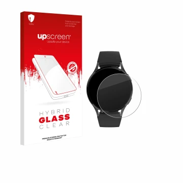 Vorderseite einer Produktverpackung mit dem Markenlogo upscreen. Daneben ist das Gerät Levowatch EDGY mit dem zugehörigen Disp