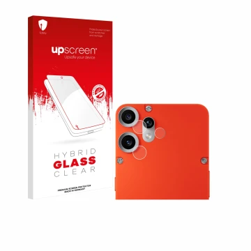 Vorderseite einer Produktverpackung mit dem Markenlogo upscreen. Daneben ist das Gerät Nothing CMF Phone 2 Pro (NUR Kameraschu