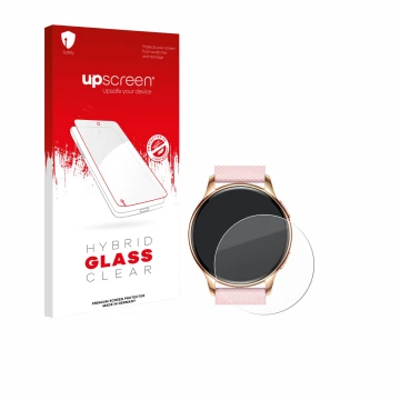 Vorderseite einer Produktverpackung mit dem Markenlogo upscreen. Daneben ist das Gerät Maoo VT.11 mit dem zugehörigen Displays