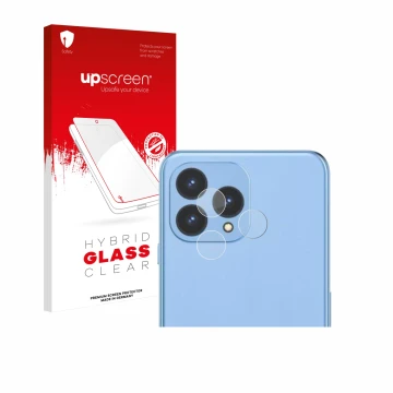 Vorderseite einer Produktverpackung mit dem Markenlogo upscreen. Daneben ist das Gerät Cubot P80 (NUR Kamera) mit dem zugehöri