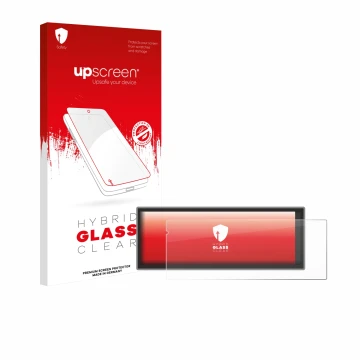 Vorderseite einer Produktverpackung mit dem Markenlogo upscreen. Daneben ist das Gerät Carpuride Carplay W125A 11.26