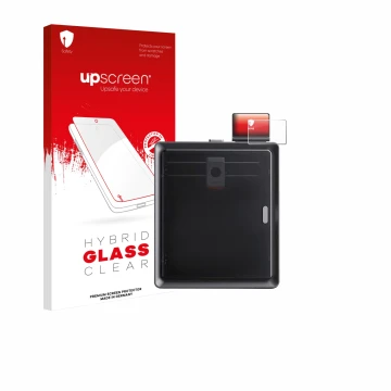 Vorderseite einer Produktverpackung mit dem Markenlogo upscreen. Daneben ist das Gerät Anycubic Kobra S1 / S1 Combo mit dem zu
