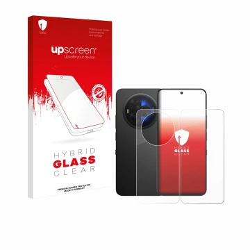 Vorderseite einer Produktverpackung mit dem Markenlogo upscreen. Daneben ist das Gerät TCL NXTPAPER 60 Ultra (Display+Rückseit