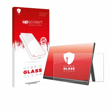 Vorderseite einer Produktverpackung mit dem Markenlogo upscreen. Daneben ist das Gerät Arzopa 60HZ/A1 15.6