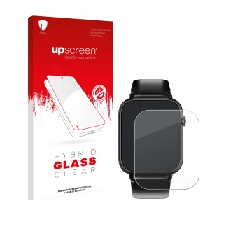Vorderseite einer Produktverpackung mit dem Markenlogo upscreen. Daneben ist das Gerät Oukitel V3 1.83