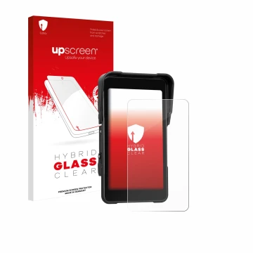 Vorderseite einer Produktverpackung mit dem Markenlogo upscreen. Daneben ist das Gerät CAMECHO Motorrad Carplay 5