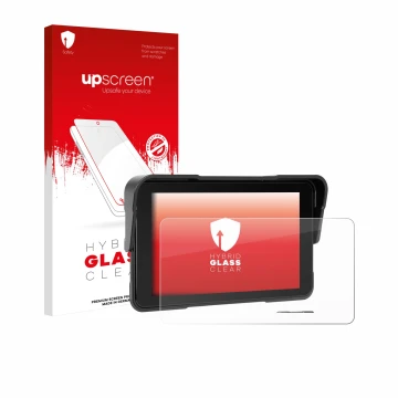 Vorderseite einer Produktverpackung mit dem Markenlogo upscreen. Daneben ist das Gerät Sixwin P2 5