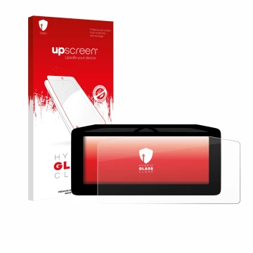 Vorderseite einer Produktverpackung mit dem Markenlogo upscreen. Daneben ist das Gerät Ducati Streetfighter V4 2025 Tachoanzei