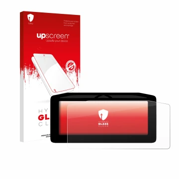 Vorderseite einer Produktverpackung mit dem Markenlogo upscreen. Daneben ist das Gerät Ducati XDiavel V4 2025 Tachoanzeige mit