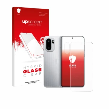 Vorderseite einer Produktverpackung mit dem Markenlogo upscreen. Daneben ist das Gerät OnePlus Ace 6 (Display+Kamera) mit dem 