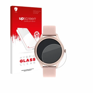 Vorderseite einer Produktverpackung mit dem Markenlogo upscreen. Daneben ist das Gerät Reflex Active Spectra 300 R AMOLED 1.43