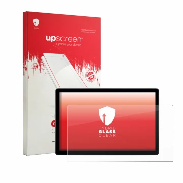 Vorderseite einer Produktverpackung mit dem Markenlogo upscreen. Daneben ist das Gerät Skoda Elroq 85 2026 mit dem zugehörigen