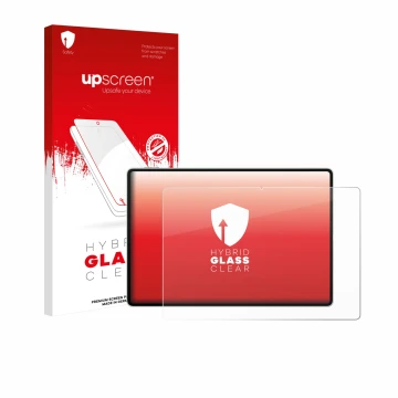 Vorderseite einer Produktverpackung mit dem Markenlogo upscreen. Daneben ist das Gerät Huawei MatePad Pro 12.2