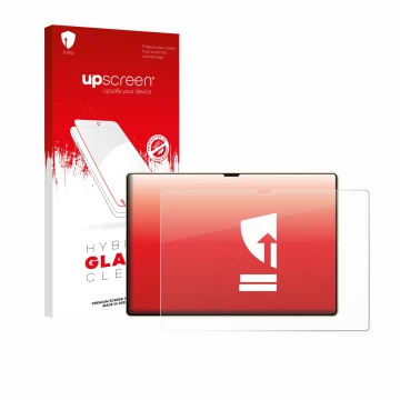 Vorderseite einer Produktverpackung mit dem Markenlogo upscreen. Daneben ist das Gerät Huawei MatePad Pro 13.2