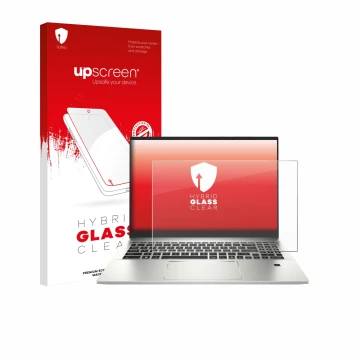 Vorderseite einer Produktverpackung mit dem Markenlogo upscreen. Daneben ist das Gerät MSI Prestige A16 AI+ mit dem zugehörige