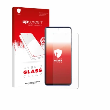 Vorderseite einer Produktverpackung mit dem Markenlogo upscreen. Daneben ist das Gerät Motorola Edge 60 Stylus mit dem zugehör