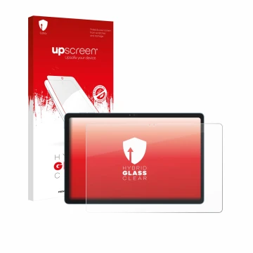 Vorderseite einer Produktverpackung mit dem Markenlogo upscreen. Daneben ist das Gerät Blackview Zeno 10 mit dem zugehörigen D