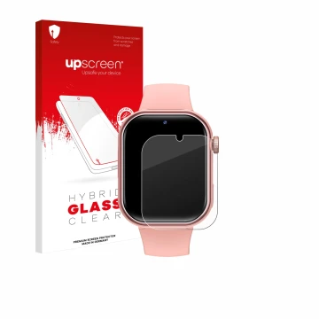 Vorderseite einer Produktverpackung mit dem Markenlogo upscreen. Daneben ist das Gerät Naixues Kids Smartwatch GPS mit dem zug