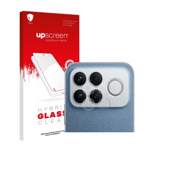 Vorderseite einer Produktverpackung mit dem Markenlogo upscreen. Daneben ist das Gerät Xiaomi Poco F8 Ultra (NUR Kameraschutz)