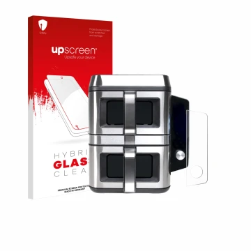 Vorderseite einer Produktverpackung mit dem Markenlogo upscreen. Daneben ist das Gerät KOENIC KTAF-TR mit dem zugehörigen Disp