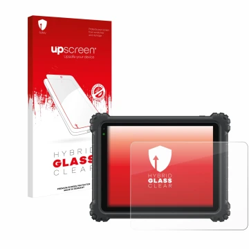 Vorderseite einer Produktverpackung mit dem Markenlogo upscreen. Daneben ist das Gerät Autel MaxiCOM Ultra Lite mit dem zugehö