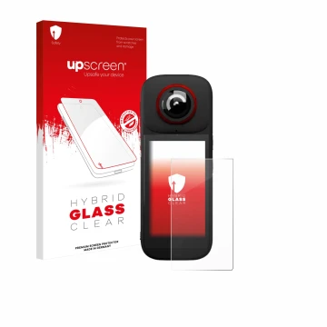 Vorderseite einer Produktverpackung mit dem Markenlogo upscreen. Daneben ist das Gerät Labpano PanoX V3 360° mit dem zugehörig