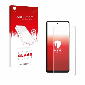 Vorderseite einer Produktverpackung mit dem Markenlogo upscreen. Daneben ist das Gerät Oppo A5x mit dem zugehörigen Displaysch