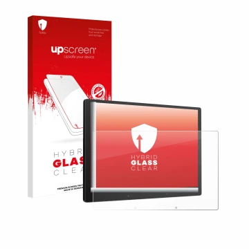 Vorderseite einer Produktverpackung mit dem Markenlogo upscreen. Daneben ist das Gerät Atoto X10 10
