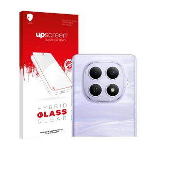 Vorderseite einer Produktverpackung mit dem Markenlogo upscreen. Daneben ist das Gerät Xiaomi Redmi Note 15 4G (NUR Kamera) mi