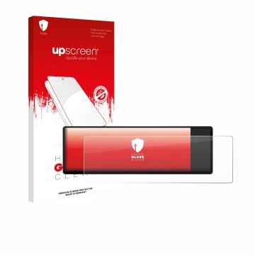 Vorderseite einer Produktverpackung mit dem Markenlogo upscreen. Daneben ist das Gerät Corsair Xeneon Edge 14.5