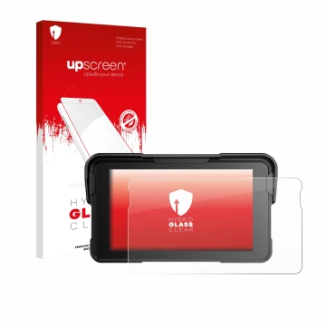 Vorderseite einer Produktverpackung mit dem Markenlogo upscreen. Daneben ist das Gerät NFOIEIS Base 5
