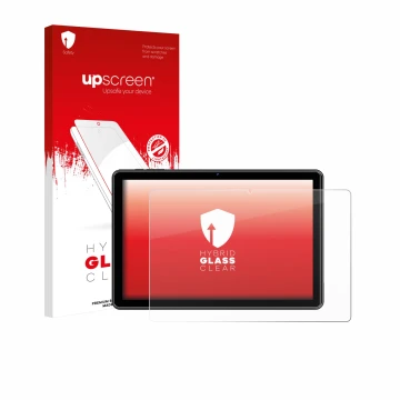 Vorderseite einer Produktverpackung mit dem Markenlogo upscreen. Daneben ist das Gerät Hasskya K30/K50/K70 10.1