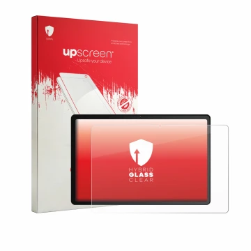 Vorderseite einer Produktverpackung mit dem Markenlogo upscreen. Daneben ist das Gerät Whitedeer WHTG1301 10.1