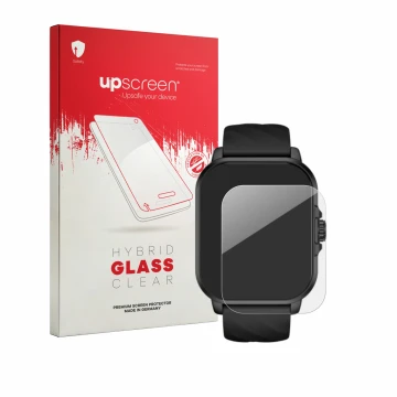 Vorderseite einer Produktverpackung mit dem Markenlogo upscreen. Daneben ist das Gerät Black Shark GT3 Neo mit dem zugehörigen
