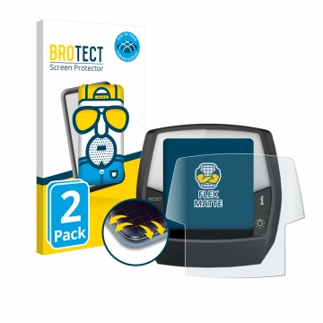 Vorderseite einer Produktverpackung mit dem Markenlogo BROTECT. Daneben ist das Gerät Bosch Intuvia Performance Line mit dem z