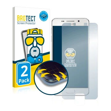 Vorderseite einer Produktverpackung mit dem Markenlogo BROTECT. Daneben ist das Gerät Samsung Galaxy A3 2016 mit dem zugehörig