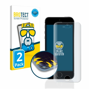 Vorderseite einer Produktverpackung mit dem Markenlogo BROTECT. Daneben ist das Gerät Apple iPhone SE 2016 mit dem zugehörigen