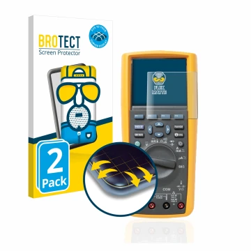 Vorderseite einer Produktverpackung mit dem Markenlogo BROTECT. Daneben ist das Gerät Fluke MultiMeter 289 mit dem zugehörigen