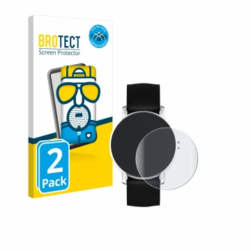 Vorderseite einer Produktverpackung mit dem Markenlogo BROTECT. Daneben ist das Gerät Nokia Activité Steel HR (36 mm) mit dem 