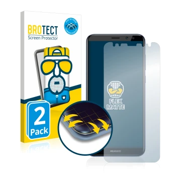 Vorderseite einer Produktverpackung mit dem Markenlogo BROTECT. Daneben ist das Gerät Huawei Mate 10 Lite mit dem zugehörigen 