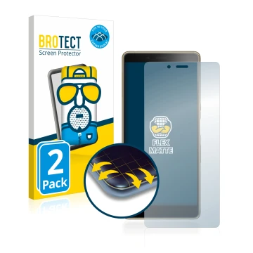Vorderseite einer Produktverpackung mit dem Markenlogo BROTECT. Daneben ist das Gerät Sony Xperia L3 mit dem zugehörigen Displ