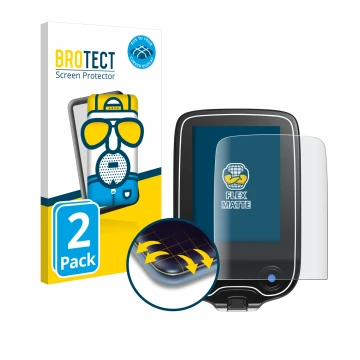 Vorderseite einer Produktverpackung mit dem Markenlogo BROTECT. Daneben ist das Gerät Freestyle Libre 2 mit dem zugehörigen Di